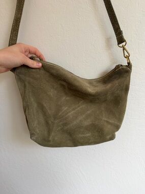 Sage Green Suede Purse